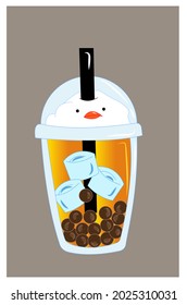Ice soft drink vector illustration
