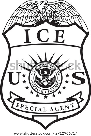 ICE Special Agent Badge Vector Illustration 