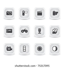 ice square multimedia icons