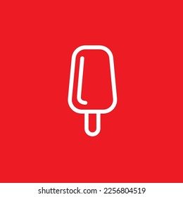 Ice stick line icon, graphics resource template, vector illustration.