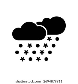 Ice storm or snowfall icon during winter