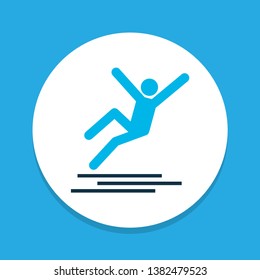 Ice surface icon colored symbol. Premium quality isolated slippery element in trendy style.
