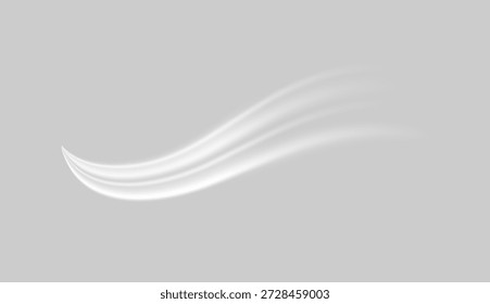 Ice swirl elements. Frost, glacier aesthetics, smooth spiral motion with shimmer and frozen texture. Arctic coldness, clarity and luminance enhance, glittering vector illustration for seasonal design