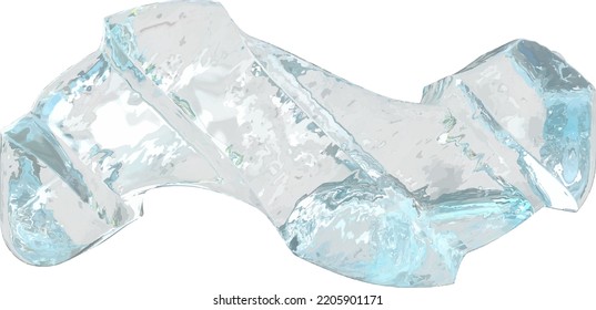 Símbolo de hielo con correas gruesas diagonales