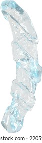 Símbolo de hielo con correas gruesas diagonales