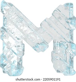 Eissymbol mit dicken Diagonalriemen. Buchstabe m