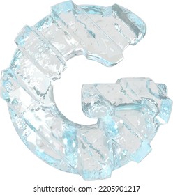 Ice symbol with diagonal thick straps. letter g