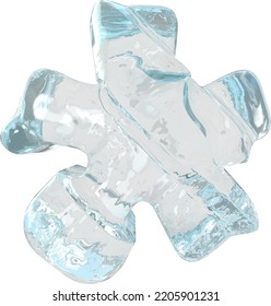 Símbolo de hielo con correas gruesas diagonales