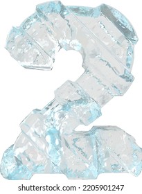 Símbolo de hielo con correas gruesas diagonales. número 2
