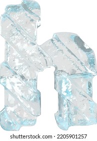 Eissymbol mit dicken Diagonalriemen. Buchstabe h