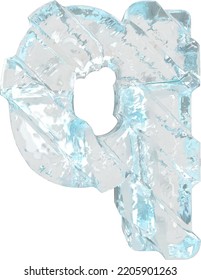 Ice symbol with diagonal thick straps. letter q