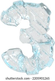 Símbolo de hielo con correas gruesas diagonales. número 3