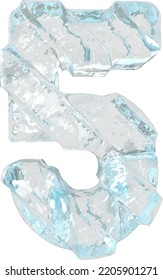 Ice symbol with diagonal thick straps. number 5