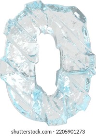Símbolo de hielo con correas gruesas diagonales. número 0