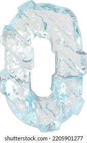 Ice symbol with diagonal thick straps. number 0