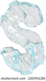 Símbolo de hielo con correas gruesas diagonales. letra s