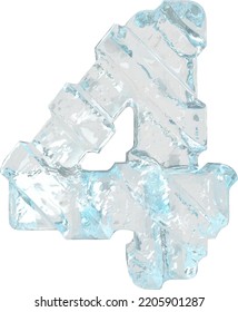 Ice symbol with diagonal thick straps. number 4