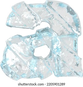 Ice symbol with diagonal thick straps. letter a