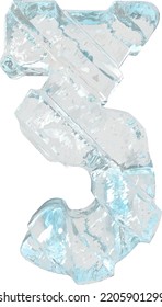Símbolo de hielo con correas gruesas diagonales. número 3