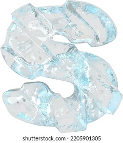 Símbolo de hielo con correas gruesas diagonales. letra s