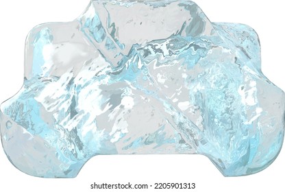 Símbolo de hielo con correas gruesas diagonales