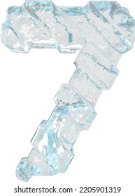 Ice symbol with diagonal thick straps. number 7