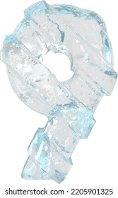 Ice symbol with diagonal thick straps. number 9