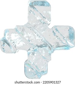 Símbolo de hielo con correas gruesas diagonales