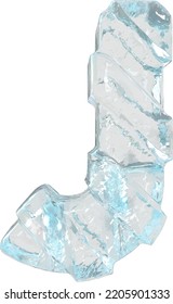 Ice symbol with diagonal thick straps. letter j