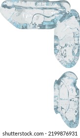 Ice symbol in the form of a digital font. number 7