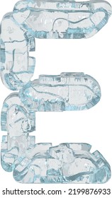 Eissymbol in Form einer digitalen Schriftart. Buchstabe e