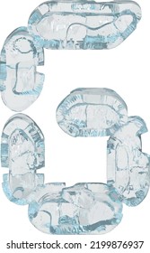 Eissymbol in Form einer digitalen Schriftart. Buchstabe g