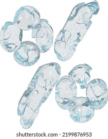 Ice symbol in the form of a digital font