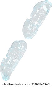 Ice symbol in the form of a digital font