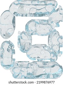Ice symbol in the form of a digital font