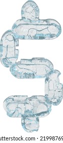 Ice symbol in the form of a digital font
