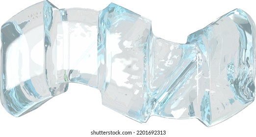Símbolo de hielo con correas verticales gruesas
