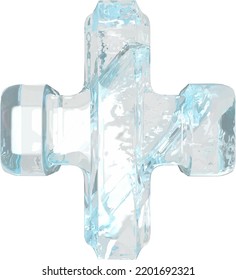 Símbolo de hielo con correas verticales gruesas