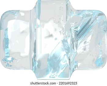 Ice symbol with thick vertical straps