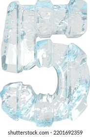 Ice symbol with thick vertical straps. number 5