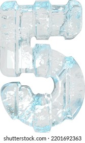 Símbolo de hielo con correas verticales gruesas. número 5