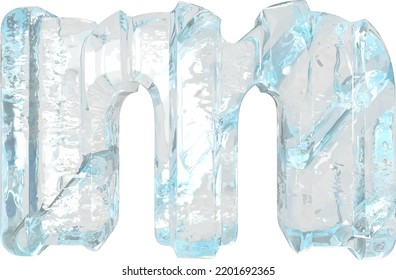 Ice symbol with thick vertical straps. letter m