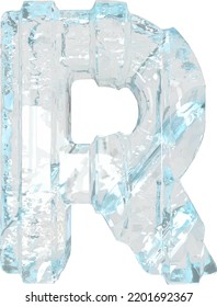 Ice symbol with thick vertical straps. letter r