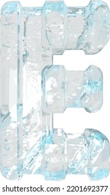 Ice symbol with thick vertical straps. letter e