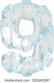 Símbolo de hielo con correas verticales gruesas. número 9