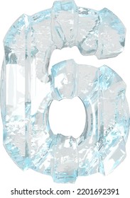 Ice symbol with thick vertical straps. number 6