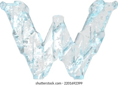 Símbolo de hielo con correas verticales gruesas. letra w
