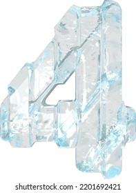 Ice symbol with thick vertical straps. number 4