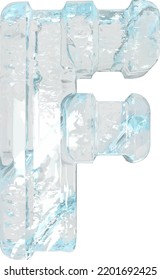 Símbolo de hielo con correas verticales gruesas. letra f