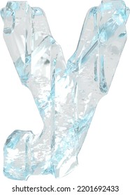 Ice symbol with thick vertical straps. letter y